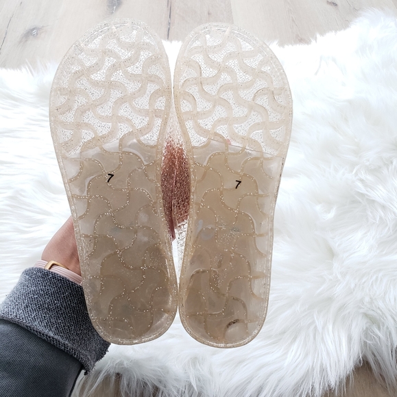 NWOT JEFFREY CAMPBELL PLAY Wedge Jelly Sandals - Picture 8 of 8